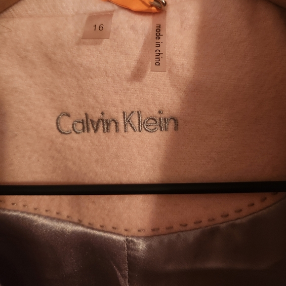 Calvin Klein Women's Light Pink Peacoat - Picture 2 of 5